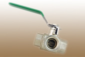 Forged brass full flow ball valve 3-way